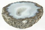 Las Choyas Coconut Geode Half with Banded Agate - Mexico #214212-1